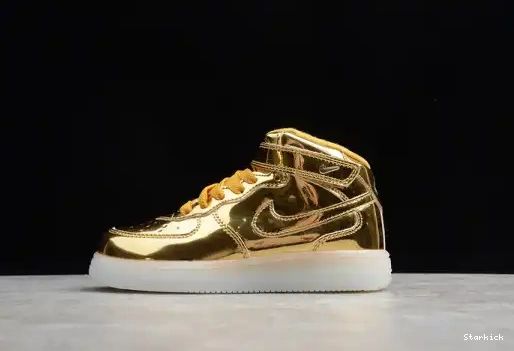 WB Air Kids Mid Metallic Force 314197-8100 1 Gold Nike 0502